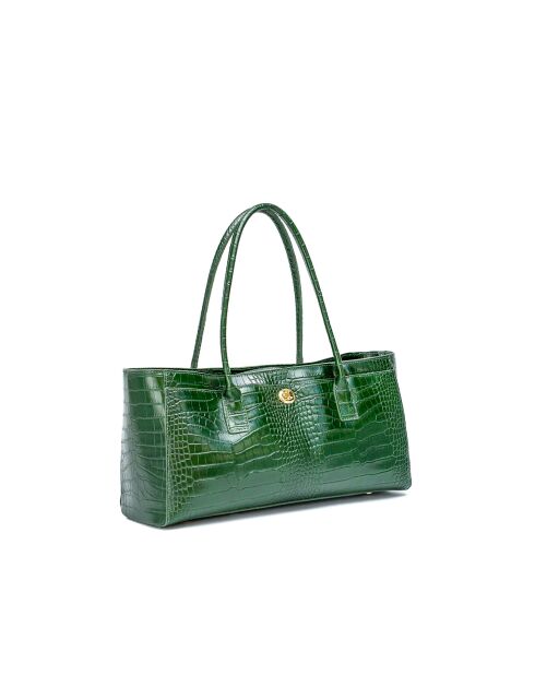 Bandolera Orla de piel verde botella - 40x20x13 cm