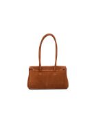 Bolso de hombro Dunn de terciopelo camel - 32x18x12 cm
