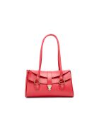 Zea rote Schultertasche aus Leder - 30x19x12 cm