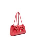 Zea rote Schultertasche aus Leder - 30x19x12 cm