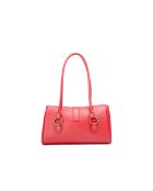 Zea rote Schultertasche aus Leder - 30x19x12 cm