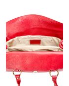 Zea rote Schultertasche aus Leder - 30x19x12 cm