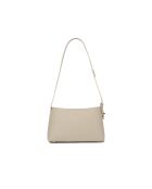 Cremefarbene Goldie Schultertasche aus Leder - 28x17x10,5 cm