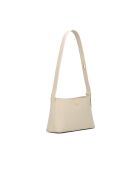 Cremefarbene Goldie Schultertasche aus Leder - 28x17x10,5 cm