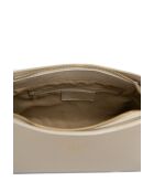 Cremefarbene Goldie Schultertasche aus Leder - 28x17x10,5 cm