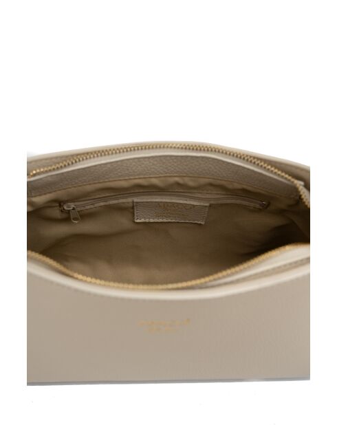 Cremefarbene Goldie Schultertasche aus Leder - 28x17x10,5 cm