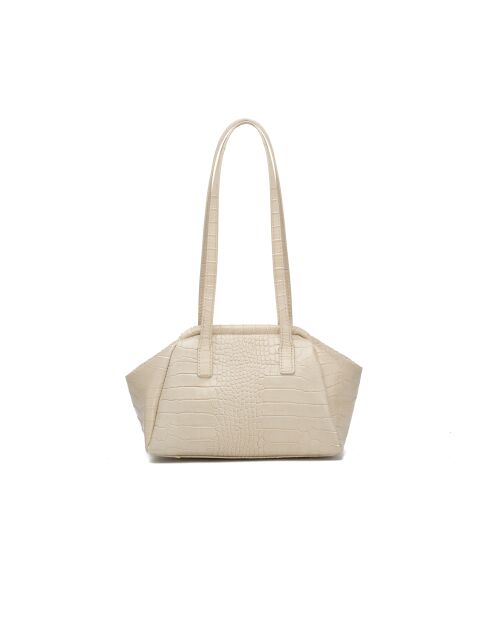 Bandolera Vale de piel beige - 25x19x11 cm