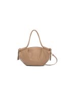 Fuchs-Lederhandtasche in glänzendem Braun - 33x21x12 cm