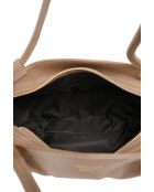 Fuchs-Lederhandtasche in glänzendem Braun - 33x21x12 cm
