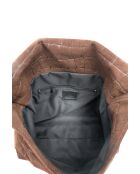 Bandolera de terciopelo moka Ceres - 34x25x9,5 cm