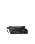 Riñonera Sena Croco de piel negra - 31x14x4,5 cm