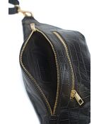 Riñonera Sena Croco de piel negra - 31x14x4,5 cm