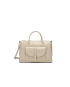 Bolso de mano de piel Roux blanquecino - 36,5x28,5x13 cm