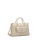 Bolso de mano de piel Roux blanquecino - 36,5x28,5x13 cm