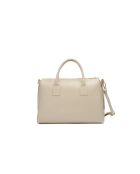 Bolso de mano de piel Roux blanquecino - 36,5x28,5x13 cm