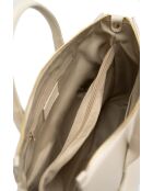 Bolso de mano de piel Roux blanquecino - 36,5x28,5x13 cm