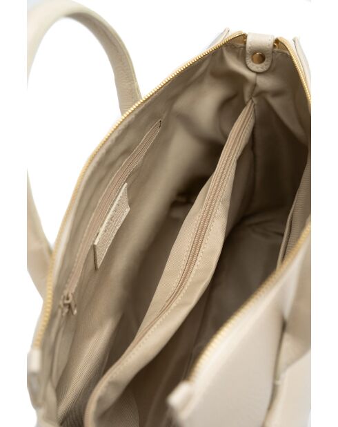 Bolso de mano de piel Roux blanquecino - 36,5x28,5x13 cm