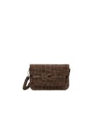 Bolso de hombro Andre moka de piel aterciopelada - 26x17x8 cm
