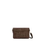 Bolso de hombro Andre moka de piel aterciopelada - 26x17x8 cm