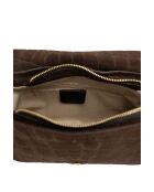 Bolso de hombro Andre moka de piel aterciopelada - 26x17x8 cm