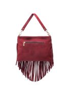 Burgundy Cole fluwelen schoudertas - 29x20x2 cm
