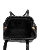 Bandolera Vale de piel negra - 25x19x11 cm