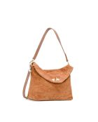 Ceres camel fluwelen schoudertas - 34x25x9,5 cm