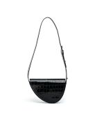 Bandolera Baily de piel negra - 23x7x8 cm