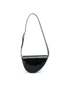 Bandolera Baily de piel negra - 23x7x8 cm