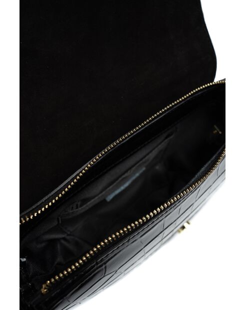 Bandolera Baily de piel negra - 23x7x8 cm