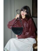 Bandolera Baily de piel negra - 23x7x8 cm