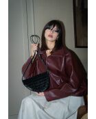 Bandolera Baily de piel negra - 23x7x8 cm