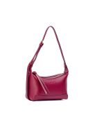 Bolso de hombro Gaia de piel burdeos - 22x13x10 cm