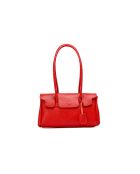 Fenn rote Schultertasche aus Leder - 32x18x12 cm