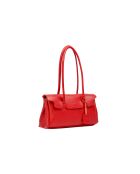 Fenn rote Schultertasche aus Leder - 32x18x12 cm