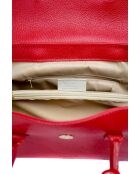 Fenn rote Schultertasche aus Leder - 32x18x12 cm