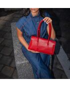 Fenn rote Schultertasche aus Leder - 32x18x12 cm