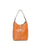 Borsa a tracolla Jora in pelle cammello - 27x41x12 cm