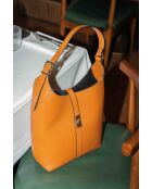 Borsa a tracolla Jora in pelle cammello - 27x41x12 cm