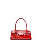 Briar Schultertasche aus burgunderfarbenem Leder - 34x15,5x11 cm