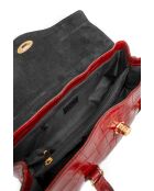 Briar Schultertasche aus burgunderfarbenem Leder - 34x15,5x11 cm