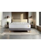 Ensemble Matelas + Sommier Vingt-Quatre blanc/gris - 90x200 cm