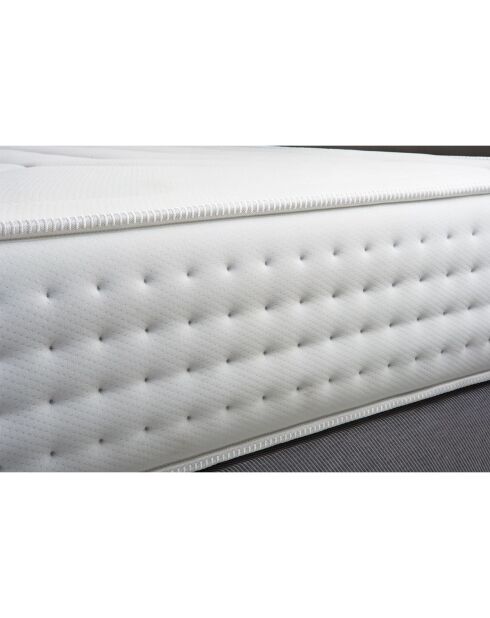 Ensemble Matelas + Sommier Vingt-Quatre blanc/gris - 90x200 cm