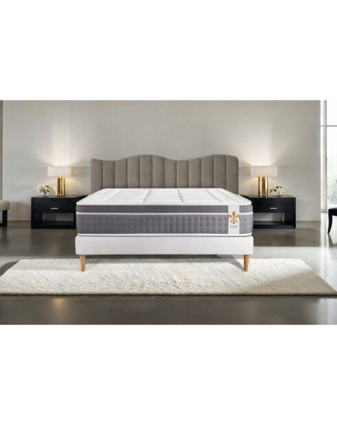 Materasso bianco Trente + set a molle - 90x190 cm