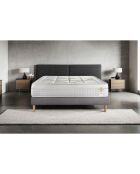 Ensemble Matelas + Sommier Vingt-Huit gris/blanc - 90x200 cm