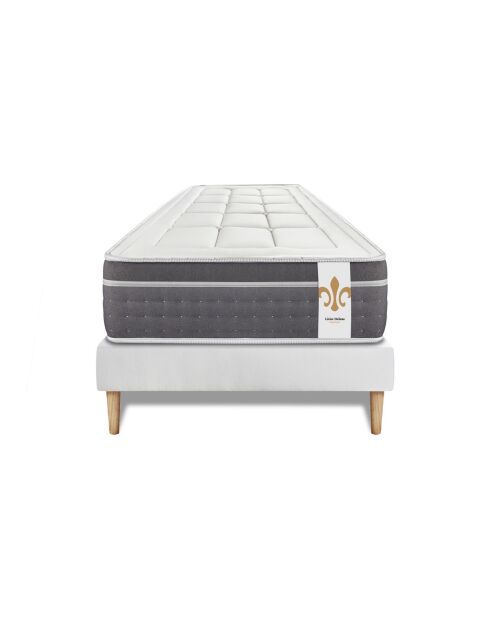 Materasso bianco Trente + set a molle - 90x190 cm