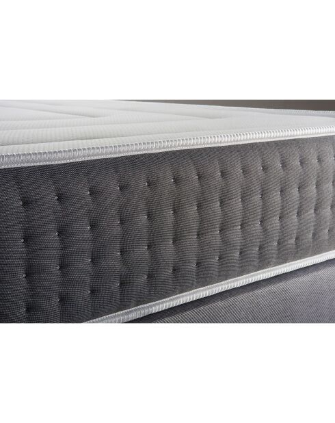 Ensemble Matelas + Sommier Vingt-Six gris/blanc - 90x200 cm