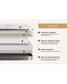 Ensemble Matelas + Sommier Vingt-Six gris/blanc - 90x190 cm