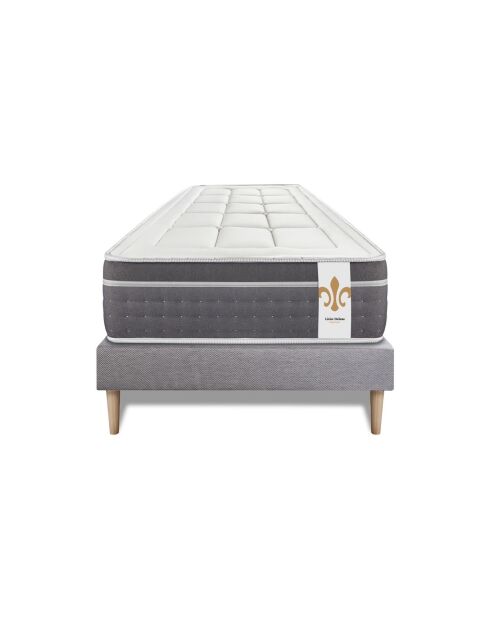 Set materasso + molle Trente grigio/bianco - 90x190 cm