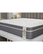 Ensemble Matelas + Sommier Trente gris/blanc - 90x200 cm